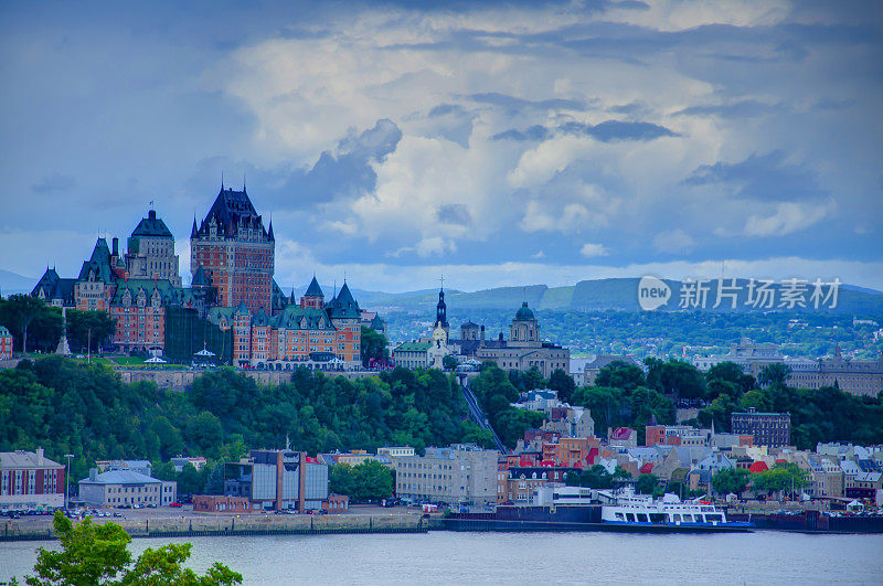 HDR，魁北克城城堡，Chateau Frontenac酒店，加拿大